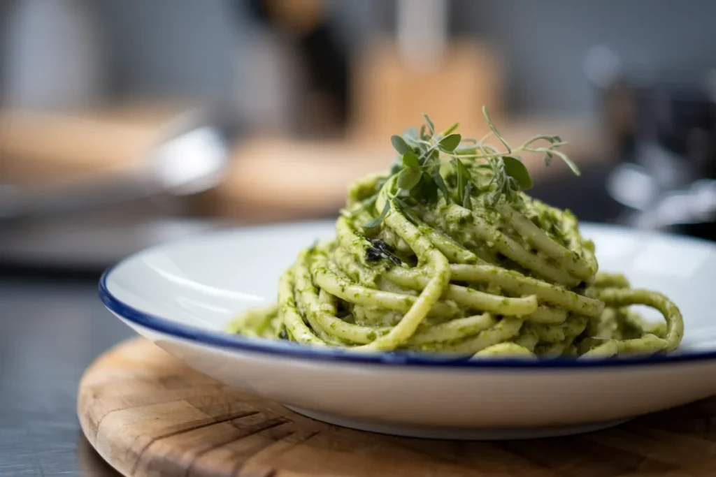 What does green pasta taste like?