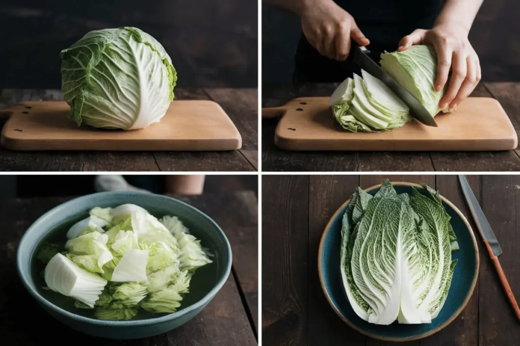 How to prep napa cabbage