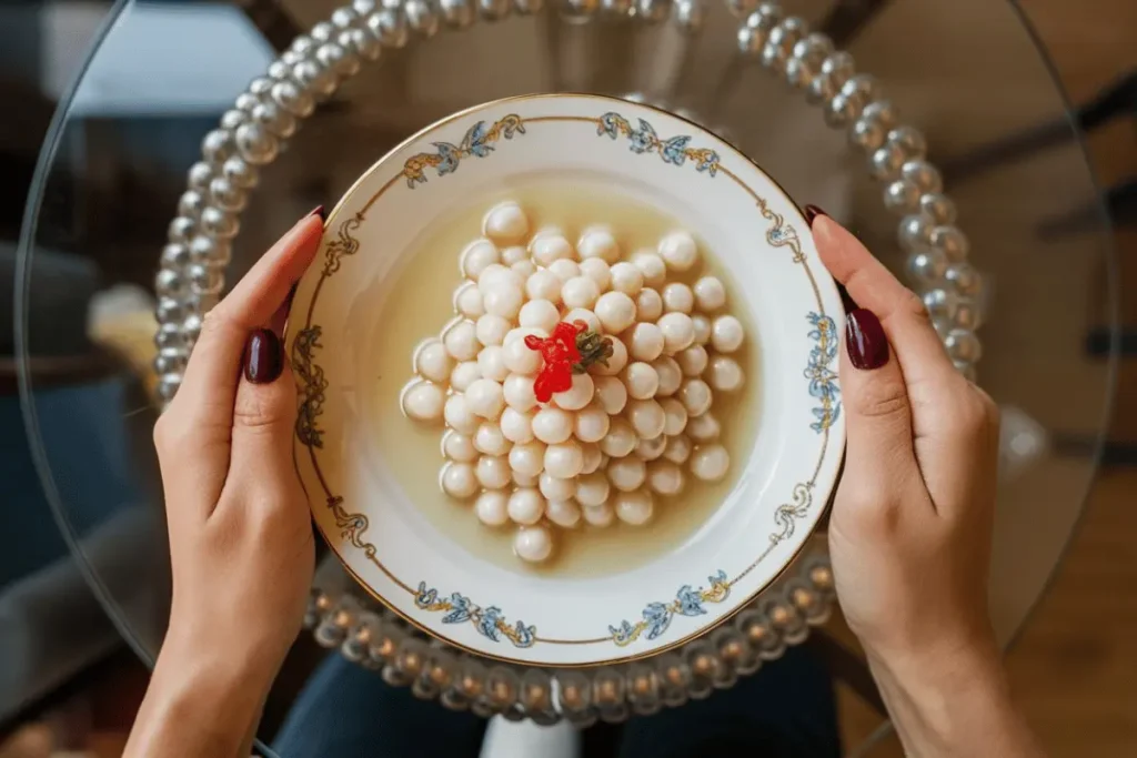 What are tapioca pearls made of?