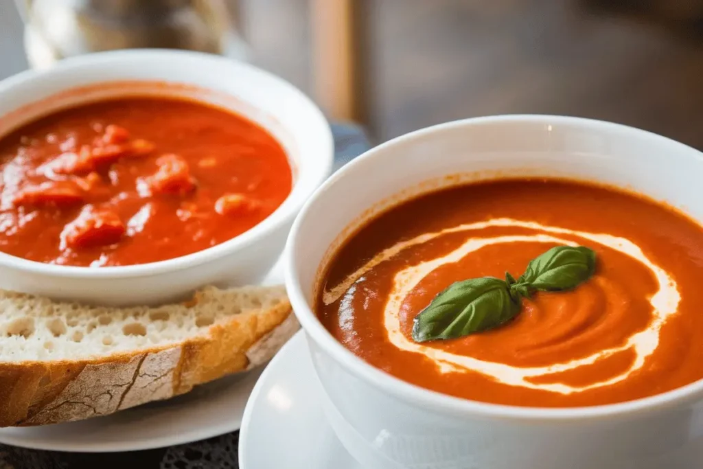 Difference between tomato soup and tomato bisque