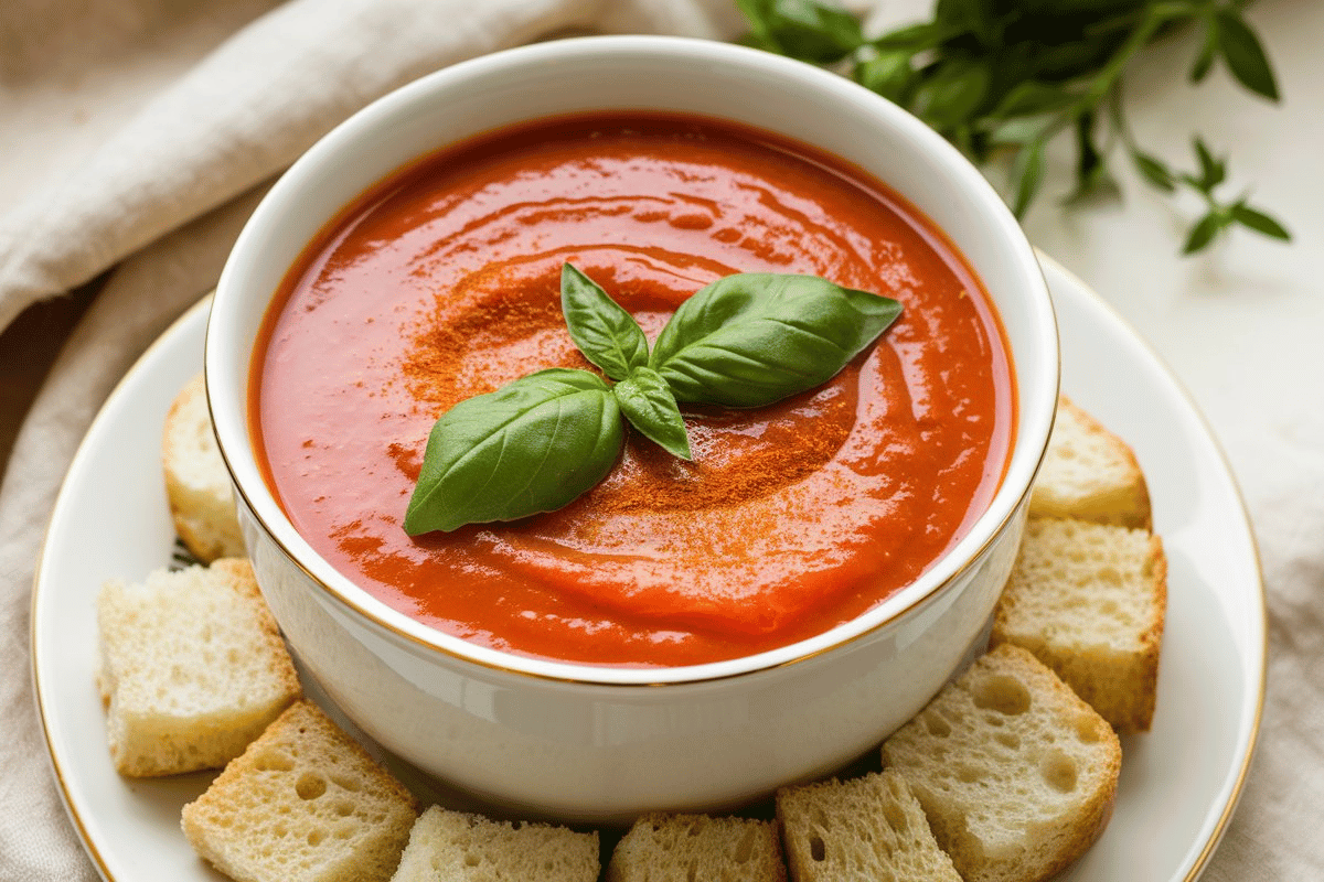 What is tomato bisque made of?