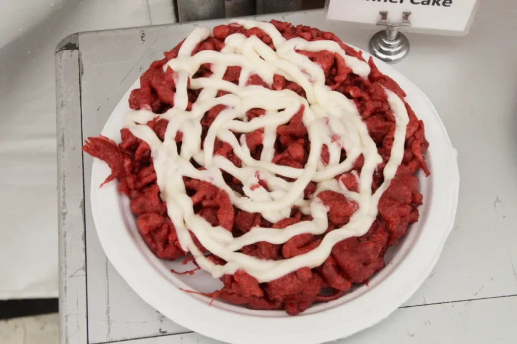 easy red velvet funnel cake recipe using box cake mix
