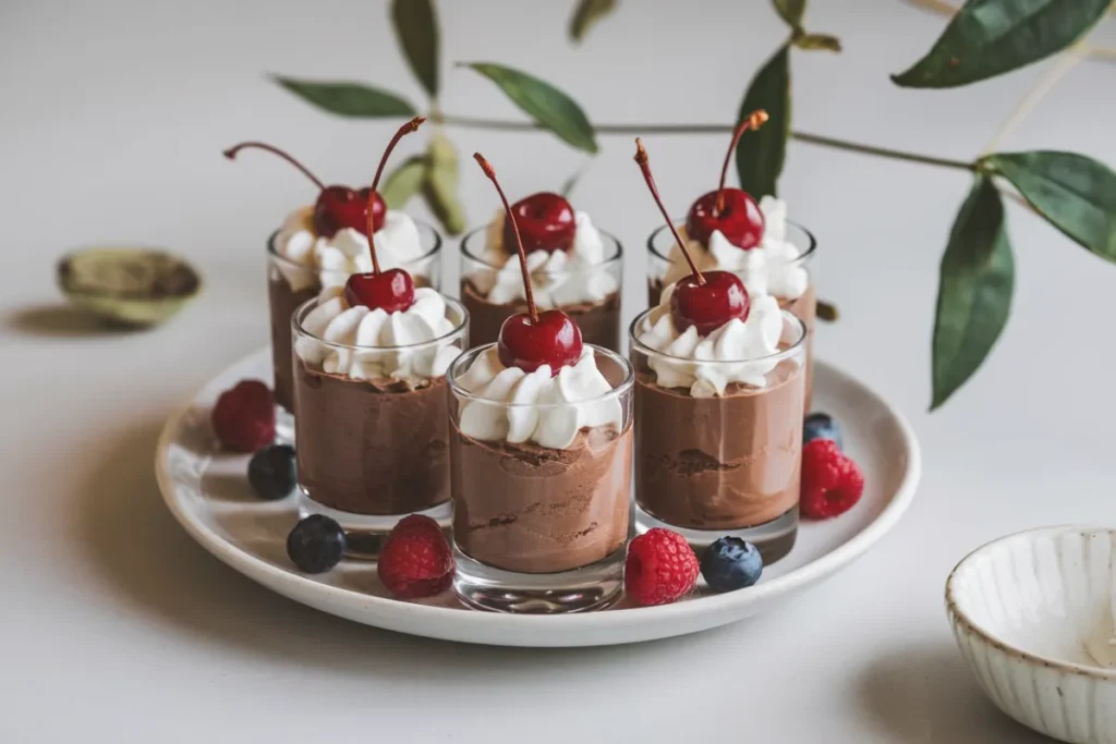 chocolate mouse cake shooters recipie