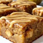 Apple Brownies with Maple Glaze